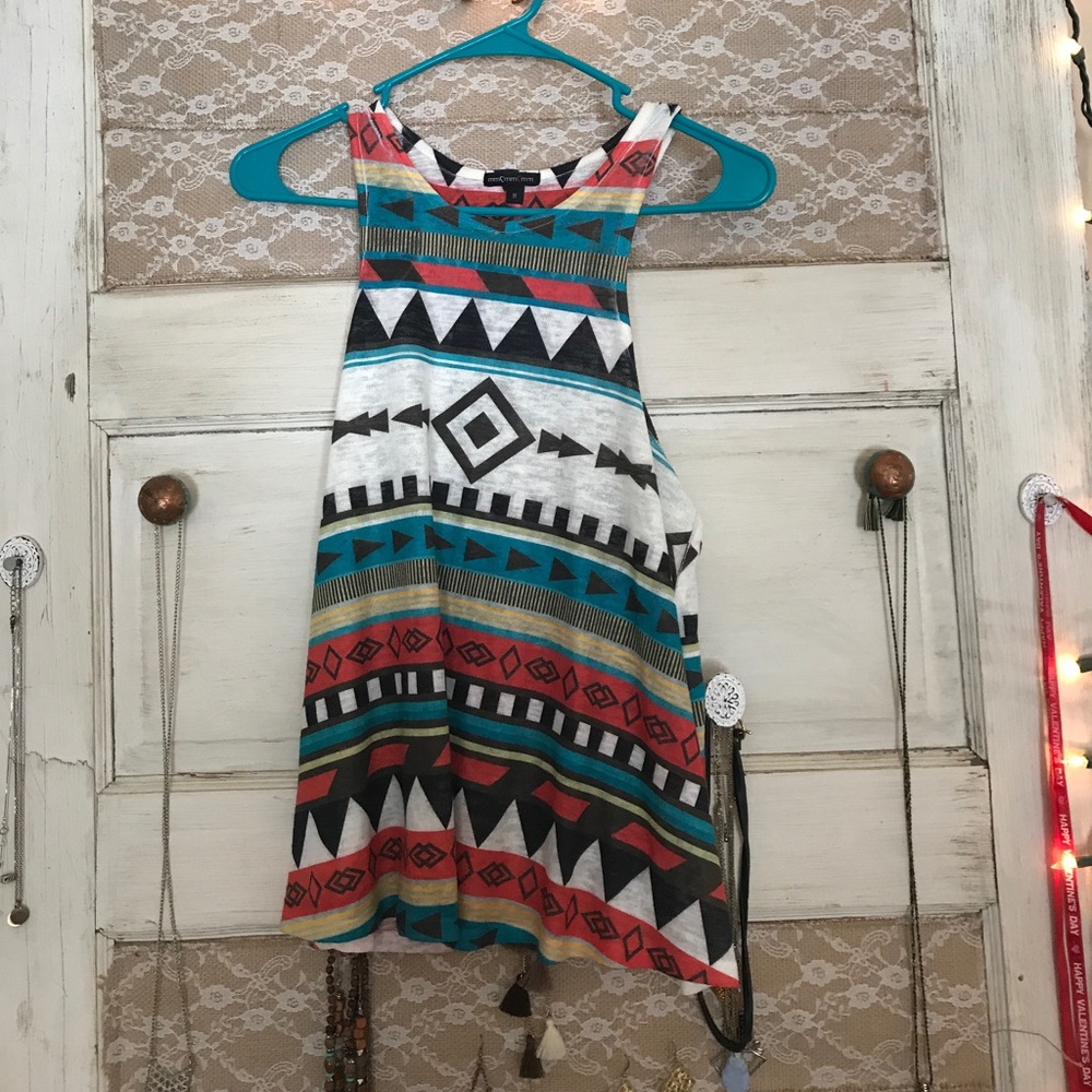 Aztec patterned tank top
